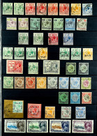 1912 - 1935 COLLECTION Of Over 50 Used Stamps On Protective Page, Note 1913-21 Set With Extra Shades To $1, Other Sets. - Brits-Honduras (...-1970)