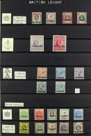 1885 - 1922 MINT COLLECTION Of 59 Stamps On Protective Pages, Note QV Ranges To 12pi On 2s6d, 1902 To 4pi On 10d, 1909 R - Levante Británica