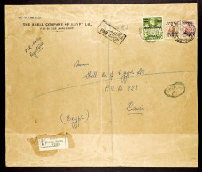 TRIPOLITANIA 1948 (4 Oct) Large Env Registered To Cairo Bearing The 10m On 5d, 12m On 6p And 60m On 2s6d Stamps Tied Tri - Afrique Orientale Italienne