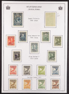 NEWFOUNDLAND - REVENUE STAMPS 1898 - 1967 Mint & Used Collection Of 31 Stamps On Album Pages Incl. Inland Revenue 1898 2 - Autres & Non Classés