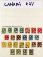 1912 - 1935 USED COLLECTION. A Comprehensive Collection Of KGV Stamps On Pages, Many Sets, Much 'back Of The Book' Mater - Andere & Zonder Classificatie
