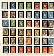 1861 - 1867 USED COLLECTION Of 100+ Stamps On Album Pages, Note 1857-64 ?d Perf 12?, 1861-64 Clean-cut & Intermediate Pe - Ceilán (...-1947)