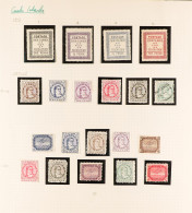 1892 - 1949 MINT COLLECTION Of 100+ Stamps On Several Album Pages, Chiefly Complete Sets. - Cook Islands