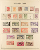 1900 - 1958 COLLECTION In Schaubek France Album, Of Chiefly Used Sets, 1918 15c Red Cross, 1923 1f Bordeaux Congress, 19 - Altri & Non Classificati