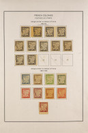 GENERAL ISSUES POSTAGE DUES 1884-1908 Collection Of 36 Mint Stamps Each With 4 Margins, On Album Pages. - Autres & Non Classés
