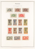 MAURITANIA 1906 - 1946 COLLECTION Of 160+ Mint / Mostly Never Hinged Mint Stamps On Palo Album Pages. Comprehensive With - Altri & Non Classificati