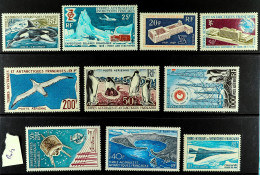 T.A.A.F. 1959 - 1970 NEVER HINGED MINT COLLECTION Of 24 Stamps On Stock Cards, Many Better Stamps & Sets. Stc Yvert ??18 - Autres & Non Classés