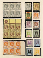 1904 - 1965 MINT COLLECTION Of Approx 120 Stamps On Album Pages, 1906 1d On 3s, 1909 2d, 3d And 5d Blocks 6, Many Sets. - Gambia (...-1964)