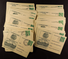 BERLIN - FORGERIES, CAT ??450,000+! 1950 (Jan) 10+5pf Green Post Office Centenary Postal Cards (Miche P22) Around 2900 F - Altri & Non Classificati