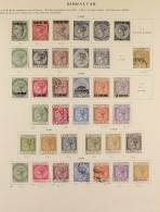 1886 - 1898 COLLECTION Of 30 Mint And Used Stamps On Old Album Page, S.t.c. ?916. - Gibilterra