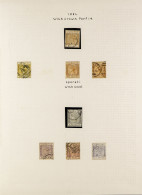 FORGERIES COLLECTION Of 12 Items, Includes 1886 Overprints (3), 1886-87 6d Lilac (3), 1s Bistre (2, Unused & Used Each W - Gibilterra