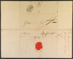 1794 (12 Feb) Lengthy Entire Letter With Personal Contents To Edinburgh, Bearing Rate Marks And 'GRENADA' Crown Circular - Granada (...-1974)
