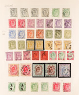 1902 - 1943 OLD COLLECTION Of 230+ Mint & Used Stamps On 6 Album Pages. - Other & Unclassified