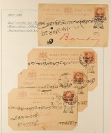 GWALIOR 1899 - 1947 Postal Stationery Covers And P/cards Collection Of 24 Items Incl Overprint Varieties, A 3d Stamp Wit - Autres & Non Classés
