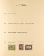 TRAVANCORE 1904 - 1949 Mint And Used Collection On Pages (40 Stamps + 21 Blocks 4). - Andere & Zonder Classificatie