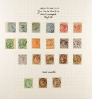 1860 - 1900 USED COLLECTION Of 90 Stamps On Album Pages, Some Semi-specialization On Album Pages, Sets With Additional S - Jamaïque (...-1961)