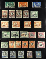 1937 - 1965 COMPLETE COLLECTION Of Approx 145 Used Stamps On Protective Pages, The 1938-54 Pictorials With Most Of The A - Vide
