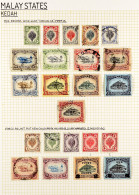 KEDAH 1912 - 1965 COLLECTION Of Around 130 Very Fine Used Stamps, On Album Pages, Note 1912 Set, 1919-21 New Colours Set - Other & Unclassified