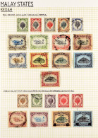 KEDAH 1912 - 1965 COLLECTION Of Around 130 Very Fine Used Stamps, On Album Pages, Note 1912 Set, 1919-21 New Colours Set - Sonstige & Ohne Zuordnung