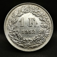 1 FRANC ARGENT 1952 B BERNE HELVETIA DEBOUT / SUISSE / SILVER - 1 Franc