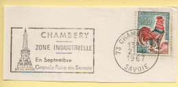 Flamme Illustrée : (73) CHAMBERY R.P. – 2/06/1967 (Flamme Sur Fragment) - Oblitérations Mécaniques (flammes)