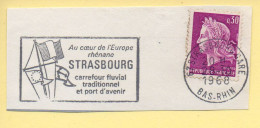Flamme Illustrée : (67) STRASBOURG GARE – 28/10/1968 (Flamme Sur Fragment) - Maschinenstempel (Werbestempel)