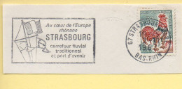 Flamme Illustrée : (67) STRASBOURG GARE – 2/01/1967 (Flamme Sur Fragment) - Maschinenstempel (Werbestempel)