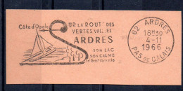 Flamme Illustrée : (62) ARDRES – 4/11/1966 (Flamme Sur Fragment) - Mechanical Postmarks (Advertisement)