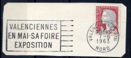 Flamme Illustrée : (59) VALENCIENNES Ppal. – 7/06/1963 (Flamme Sur Fragment) - Oblitérations Mécaniques (flammes)