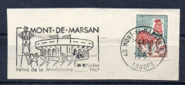 Flamme Illustrée : (40) MONT-DE-MARSAN R.P. – 6/06/1967 (Flamme Sur Fragment) - Oblitérations Mécaniques (flammes)