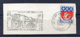 Flamme Illustrée : (40) MONT-DE-MARSAN R.P. – 22/02/1968 (Flamme Sur Fragment) - Oblitérations Mécaniques (flammes)