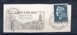 Flamme Illustrée : (33) SAINT-EMILION – 12/08/1968 (Flamme Sur Fragment) - Oblitérations Mécaniques (flammes)