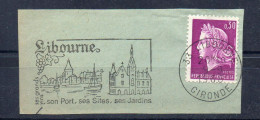 Flamme Illustrée : (33) LIBOURNE – 9/09/1968 (Flamme Sur Fragment) - Mechanical Postmarks (Advertisement)