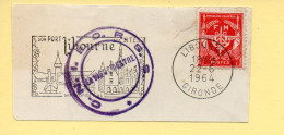 Flamme Illustrée : (33) LIBOURNE – ( + Cachet Le Vaguemestre C.N.I. E.O.R.R.S.S) 22/06/1964 (Flamme Sur Fragment) - Mechanical Postmarks (Advertisement)