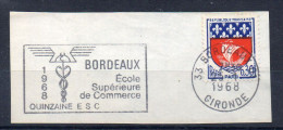 Flamme Illustrée : (33) BORDEAUX 01 – 25/01/1968 (Flamme Sur Fragment) - Mechanical Postmarks (Advertisement)