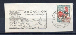 Flamme Illustrée : (33) ARCACHON – 22/02/1968 (Flamme Sur Fragment) - Oblitérations Mécaniques (flammes)