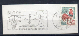 Flamme Illustrée : (33) BLAYE – 17/06/1967 (Flamme Sur Fragment) - Oblitérations Mécaniques (flammes)