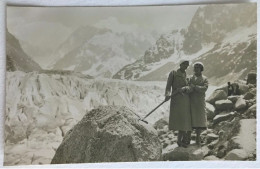 Photo Ancienne - Snapshot - Carte Photo - CHAMONIX - Alpinisme - Alpes Montagne - Mer De Glace - Mont Blanc - 1933 - Plaatsen