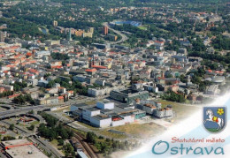 1 AK Tschechien * Blick Auf Die Stadt Ostrava - Luftbildaufnahme - Mit Wappen * - Czech Republic