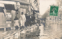 Paris * Carte Photo * 7ème * Inondation De L'avenue Rapp * La Grande Crue De La Seine Janvier 1910 - Distrito: 07