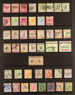 PERAK 1884 - 1961 Used Collection Of 100+ Stamps On Protective Pages, Note 1900 1c On 2c With Antique 'e' In 'Cent'; 193 - Other & Unclassified