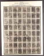 1917-30 ?a Black Imperforate From Setting 13, SG 34/a (Scott 10/a, Hellrigl 33), Complete Sheet 64 With 6 Inverted Clich - Népal