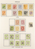 CURACAO 1873 - 1891 Collection Of 25 Mint And Used Stamps On Album Pages, Cat ?1200+. - Altri & Non Classificati