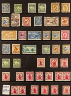 1898 - 1927 PICTORIALS, PENNY UNIVERSALS Collection Of 40+ Mint Stamps On Protective Page Incl. 1898 8d, 1902 ?d Perf 14 - Sonstige & Ohne Zuordnung