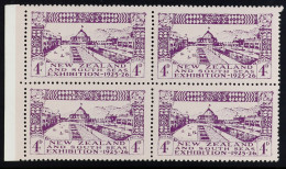 1925 Dunedin Exhibition Complete Set, SG 463/65, Never Hinged Mint Marginal BLOCKS Of 4. (3 Blocks) - Other & Unclassified