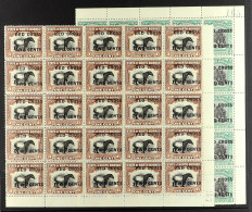 1918 (Aug) 'RED CROSS / TWO CENTS' Surcharges On 1c, 2c, 3c, 4c, 5c, 6c, 8c And 10c (SG 214-223), Each A Block Of 25 Fro - Borneo Del Nord (...-1963)