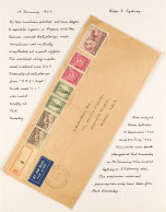 1946 - 1953 AUSTRALIA STAMPS ON COVERS Collection Of Around 100 Items Chiefly Written-up On Pages With A Wide Range Of F - Papua New Guinea