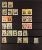 1913-19 DIE III ADMIRALS Cds Used Range Of 24 Stamps On Protective Page, Various Shades Of 2d (4), 3d (2), 4d (2), 6d (2 - Other & Unclassified