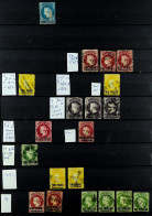 1856 - 1897 MOSTLY USED STAMPS On Protective Pages On Protective Pages, 1856 6d Imperf, 1864-80 Perf 12? 1d (3), 2d, 3d  - St. Helena