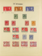 1937 - 1952 MINT COLLECTION Of 68 Stamps On Album Pages, Note 1938-50 Set With The Different Papers, Perfs And Shades, 1 - St.Kitts And Nevis ( 1983-...)